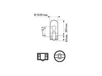 Bec semnalizator Daihatsu CHARADE III limuzina (G102) 1987-1993 #2 12961LLECOB2