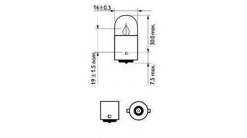 Bec semnalizator Mercedes SPRINTER 3-t platou / sasiu (903) 1995-2006 #2 12821B2