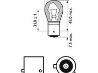 Bec, semnalizator VW TRANSPORTER Mk V caroserie (7HA, 7HH, 7EA, 7EH) (2003 - 2016) Philips 12496SVB2