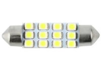 Bec Sofit 12 Led SMD 12V Culoare Alba 85626 ( 11 x 39MM ) ( Set 2 Buc ) TCT-1403