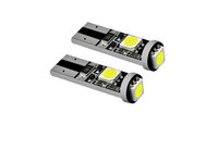 Bec T10 W5W 12V 3SMD 5050 CANBUS Lumina alba Cod: NS-40105