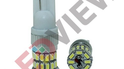 Bec T10 (W5W) cu 36 led 3014 36W - Alb