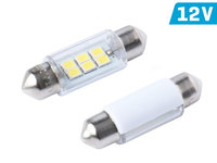 Bec Vision Festoon Sv8.5 36mm 12v 6x 2835 Smd Led, Alb, 2 Buc 58345