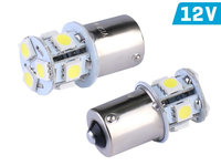 Bec Vision P21w Ba15s 12v 8x 5050 Smd Led, Alb, 1 Buc 58936