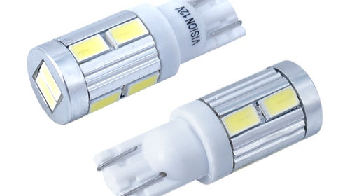 Bec Vision W5w (t10) 12v 10x 5730 Smd Led, Ca