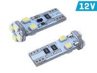 Bec Vision W5w (t10) 12v 8x 3528 Smd Led, Canbus, Alb, 1 Buc 58300