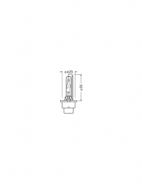 Bec xenon 85v d2r 4100 k xenarc original osram 20645