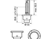 BEC XENON D2S 85V 35W P32D-2 (cutie) PHILIPS IS-78201