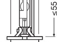 Bec xenon D3R 35W 12V/24V42V 4300 K XENARC ORIGINAL OSRAM 66350