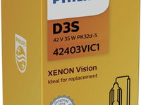 Bec xenon D3S 35W 12V/24V 42V PK32D-5 (cutie) PHILIPS 42403VIC1