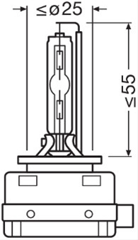 Bec Xenon D8s 25w Xenarc Original Osram 