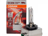 Bec Xenon Osram D3S 35W PK32d-5 Night Breaker Laser +200% 1 Buc 66340XNL