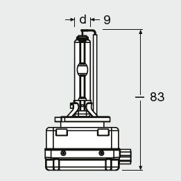 Bec Xenon Osram D3S 42V 35W 4150K Origin