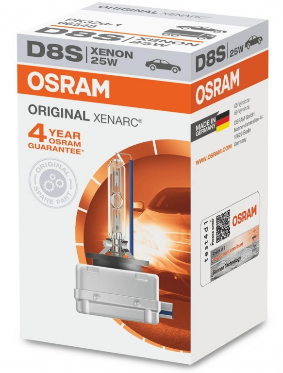 Bec Xenon Osram D8S 42V 25W 4500K Original Xenarc 66548