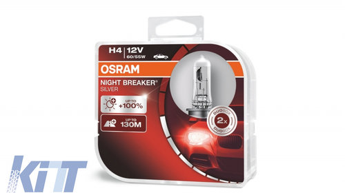 Becuri Auto Halogen compatibil cu far Osram Night Breaker Silver H4 12V 60/55W