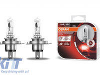 Becuri Auto Halogen compatibil cu far Osram Night Breaker Silver H4 12V 60/55W