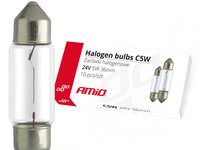 Becuri Cu Halogen C5w Festoon 36mm 24v 10buc Amio 01000