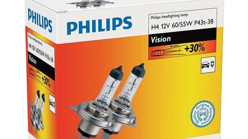 Becuri Far Philips Vision H4 P43t 60/55W 12V