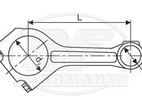 Biela piston motor Scania 11,7D -produs nou