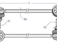 Bieleta antiruliu DE-LS-3897 MOOG pentru Chevrolet Lacetti Daewoo Nubira Daewoo Lacetti Chevrolet Nubira Chevrolet Optra