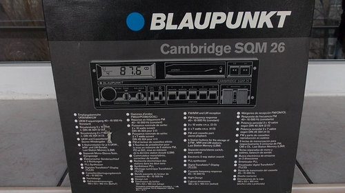 Blaupunkt Cambridge Sqm 26, Radio casetofon auto in cutia originala + cadou