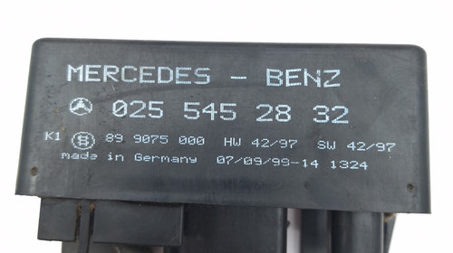 Bloc Relee Mercedes-Benz A-CLASS (W168) 1997 - 2004 Motorina 0255452832, 025 545 28 32, 899075000