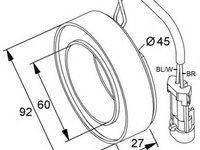 Bobina ambreiaj magnetic compresor OPEL ASTRA H limuzina L69 NRF 38420