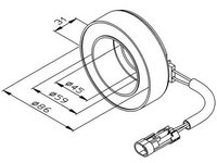 Bobina ambreiaj magnetic compresor OPEL CORSA C F08 F68 NRF 38475