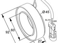 Bobina, ambreiaj magnetic compresor OPEL MERIVA (2003 - 2010) NRF 38420