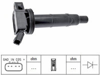 Bobina de inductie 9 6366 FACET pentru Toyota Rav Toyota Camry Toyota Avensis Toyota Estima Toyota Previa Toyota Tarago Toyota Ipsum Toyota Picnic Toyota Verso