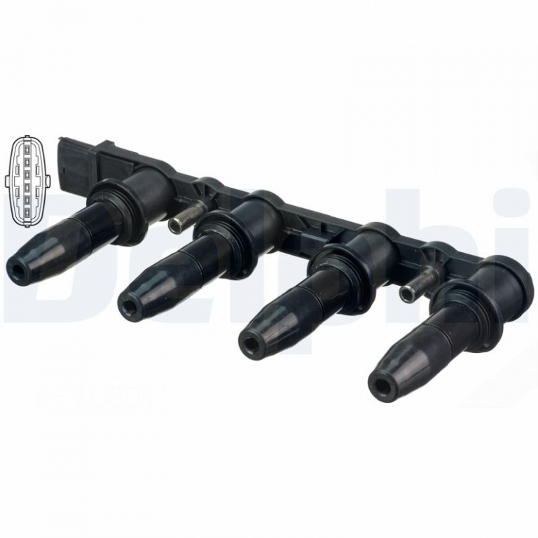 Bobina de inductie DELPHI CE20009-12B1 model VAUXHALL CORSA Mk III (D) (S07) A 16 LES 1598cc 211cp 155kW 2006 2007 2008 2009 2010 2011 2012 2013 2014