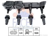 Bobina de inductie PEUGEOT 206 hatchback (2A/C) (1998 - 2016) FACET 9.6307