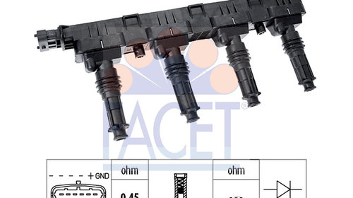 Bobina inductie 9 6300 FACET pentru Opel Cors