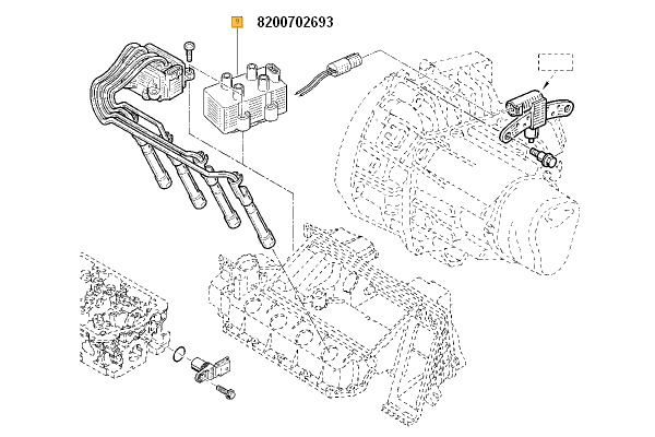 BOBINA INDUCTIE LOG. 1.2_16V 8200702693