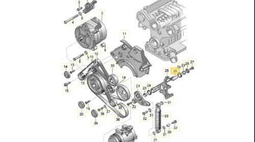 Bolt fixare intinzator alternator Audi A4 (1994-2000) [8D2, B5] 0380420