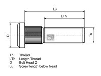 Bolt roata DT Spare Parts 2.65106