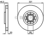 Bosch set 2 discuri frana fata cu r321mm pt audi