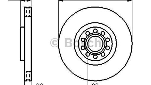 Bosch set 2 discuri frana fata cu r321mm pt a