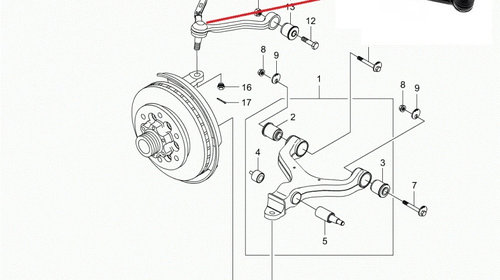 Brat (bascula) superior ST/DR Ssangyong Actyon Kyron