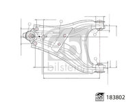 BRAT ROATA Stanga DACIA DUSTER (HM_) FEBI FE183802 2017