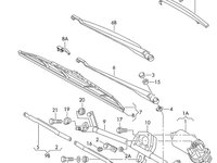 Brat stergator parbriz dreapta Audi A4 B7 (8E)Berlina 2007 1.9 TDI OEM 8E1955408C