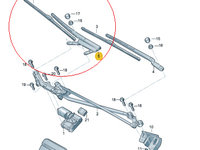 Brat stergator parbriz pasager OE Audi Q7 4L 4L1955408B ⭐⭐⭐⭐⭐