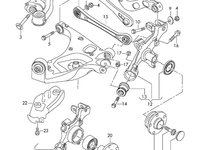 Brat superior punte spate 8E0505323M Audi A4 B6 Break 1.9 TDI 2002 AWX OEM 8E0505324M