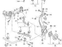 Brat suspensie stanga Audi A4 B7 (8E) Sedan 2008 2.0 TDI OEM 8E0407509C