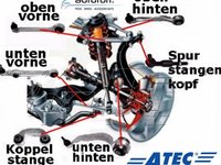 Brate kit 12 piese AUDI A6 C5 4B Passat 3BG Skoda Superb 3U4 HD-Version ATEC Germania