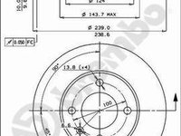 Bremobo set discuri fata ,pline,4gauri,diametru 239mm