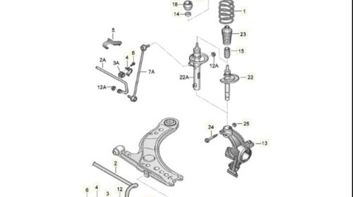 Bucsa bieleta antiruliu fata Seat Toledo II (1998-2006)[1M2] 1J0 411 327 A