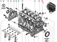 Bucsa bloc motor, Renault Avantime, Espace III, JE0E, Originala 7705010006