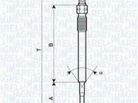 Bujie incandescenta AUDI A3 Sportback (8PA) (2004 - 2013) MAGNETI MARELLI 062900051304 piesa NOUA