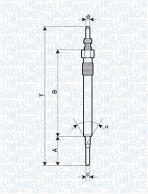 Bujie incandescenta AUDI A4 Cabriolet 8H7 B6 8HE B7 MAGNETI MARELLI 062900061304